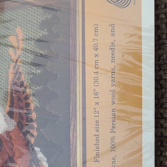 Noble Eagle crewel embroidery kit with Persian wool yarn.  By Creative Circle - Picture 5 of 13